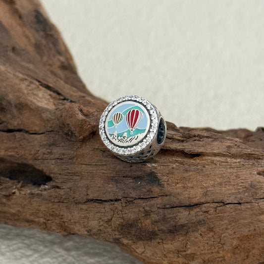 Cappadocia Hot air balloon , Turkey Travel Exclusive Bead Charm S925 Silver for Pandora Bracelet