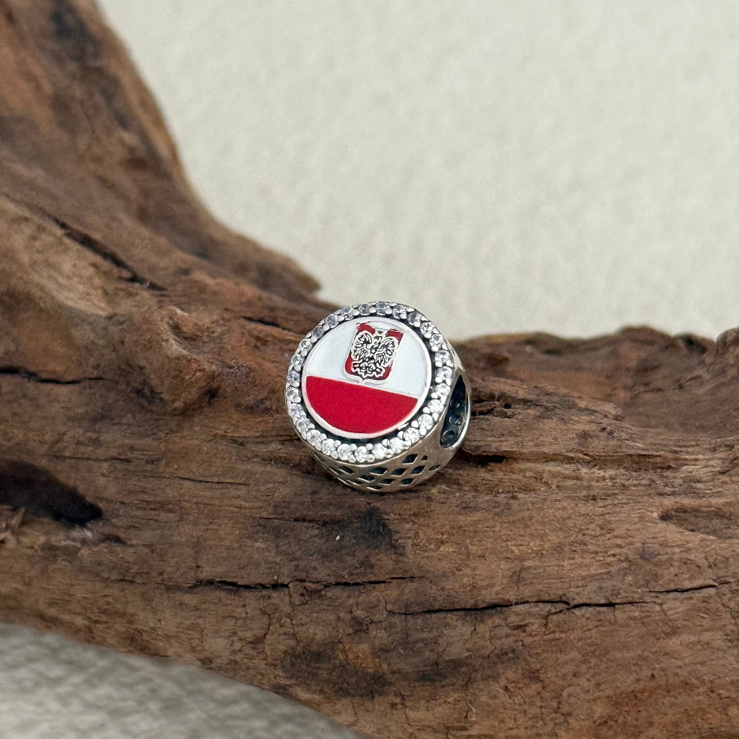 Poland Flag Exclusive Bead Charm for Pandora Bracelet