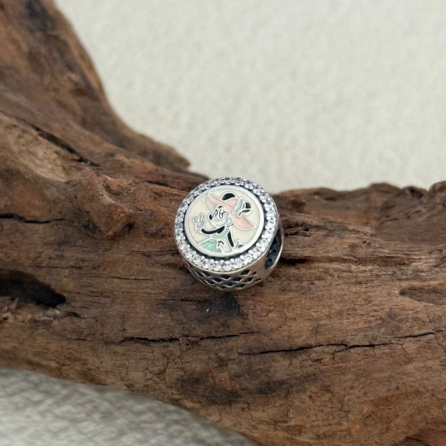 2020 Disney Parks Epcot Flower & Garden Minnie Exclusive Bead Charm S925 Silver for Pandora Bracelet