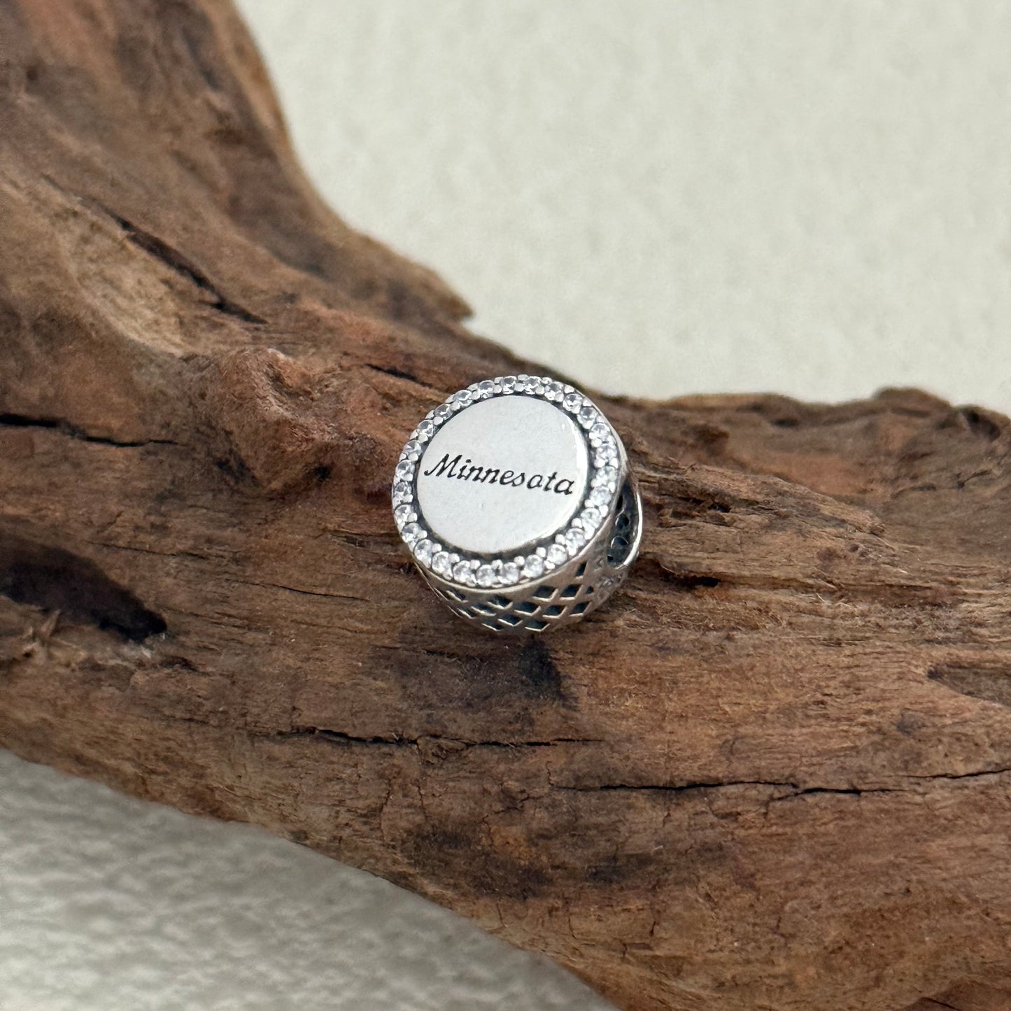Minnesota The Pink and White Lady's Slipper Flower Exclusive Bead Charm for Pandora Bracelet