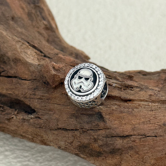 Star Wars Stormtrooper Imperial Symbol Exclusive Bead Charm S925 Silver for Pandora Bracelet