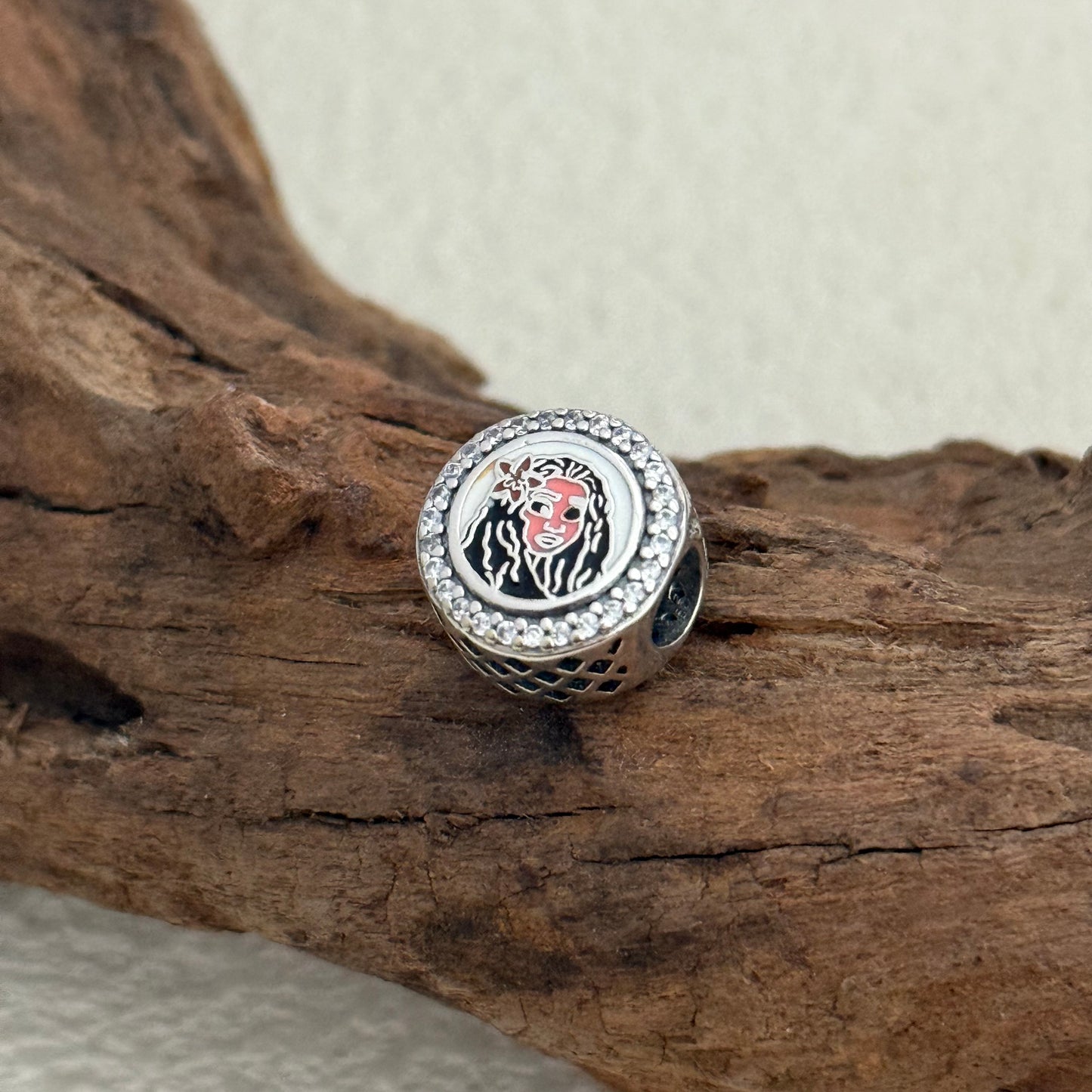 Princess Moana Floral Exclusive Bead Charm S925 Silver for Pandora Bracelet
