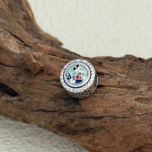 Vacation Club Mickey Exclusive Bead Charm S925 Silver for Pandora Bracelet