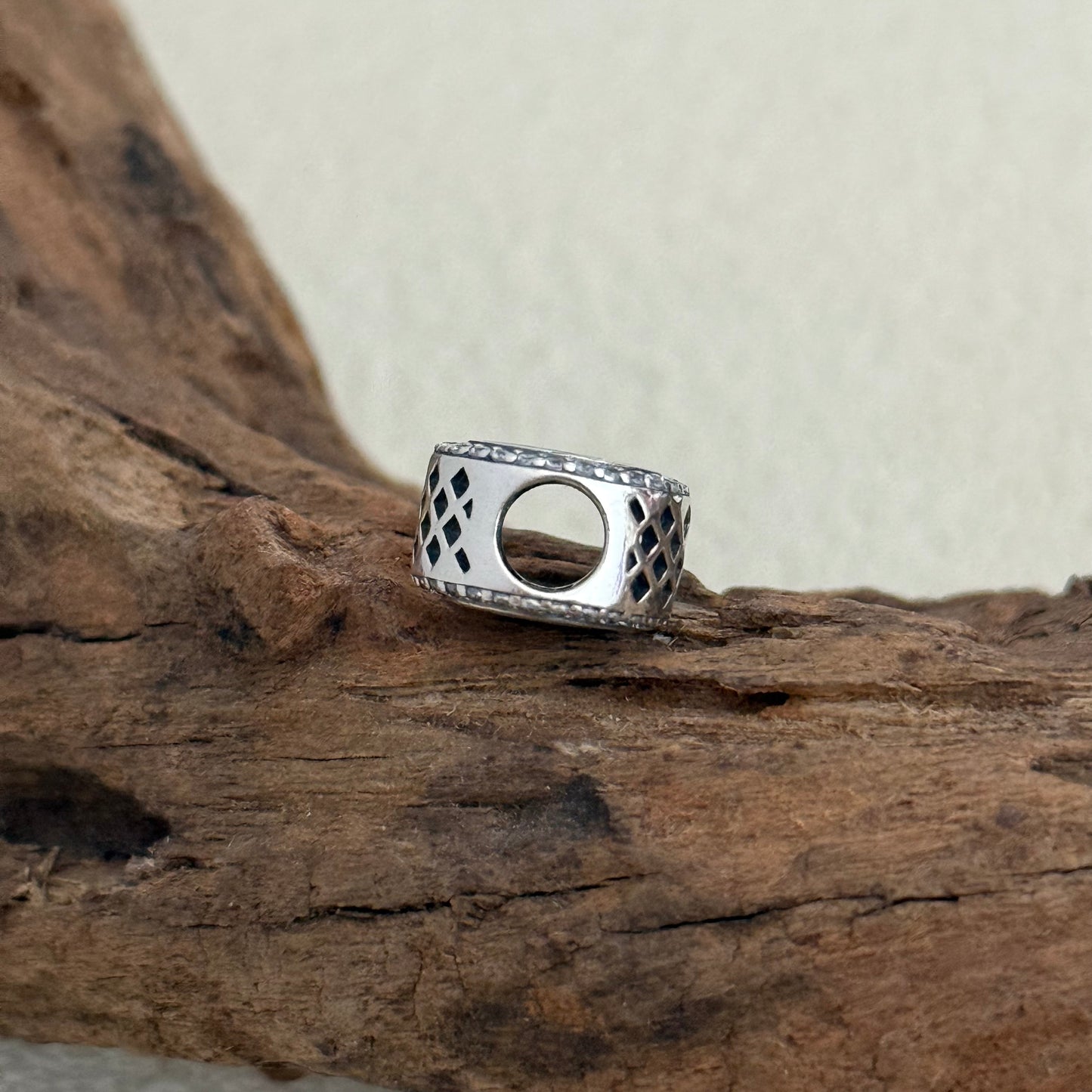 Black Zebra-Stripe Exclusive Bead Charm S925 Silver for Pandora Bracelet
