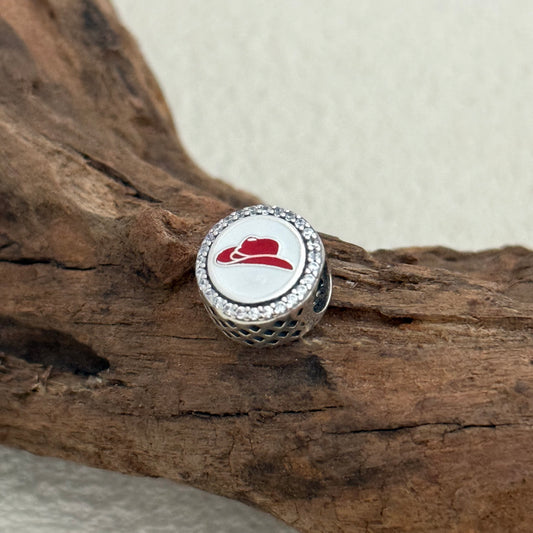 Calgary Red Cowboy hat Exclusive Bead Charm for Pandora Bracelet