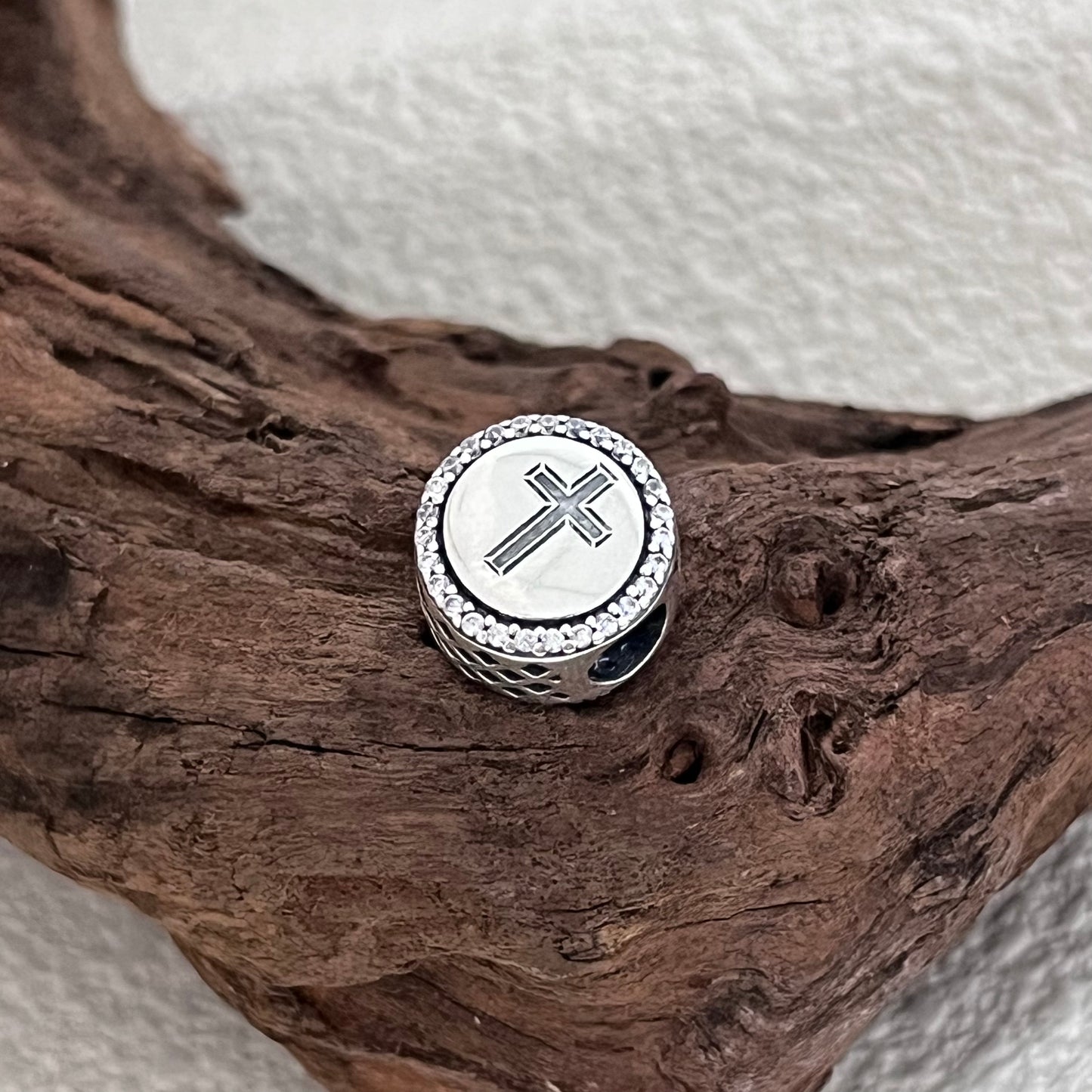 Retired CROSS OF FAITH Exclusive Bead Charm for Pandora Bracelet