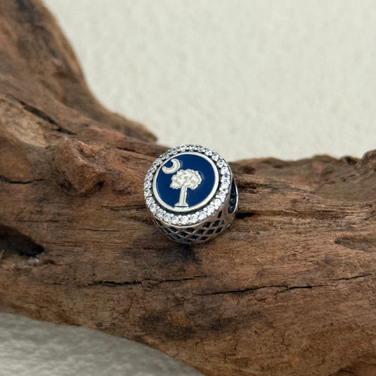 Charleston SC Flag Exclusive Bead Charm S925 Silver for Pandora Bracelet