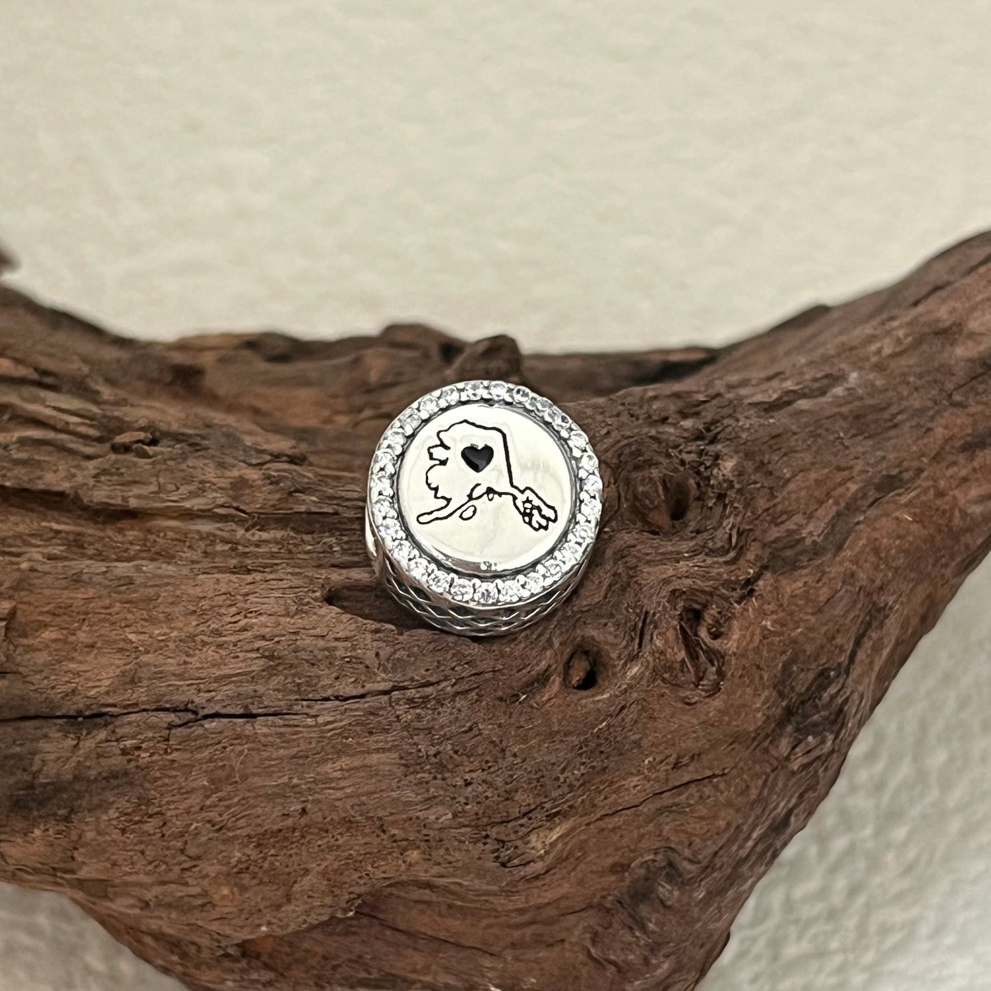 Alaska Map Exclusive Bead Charm for Pandora Bracelet