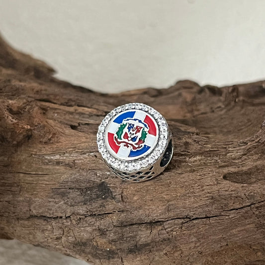 Republic Dominican Flag Exclusive Bead Charm for Pandora Bracelet