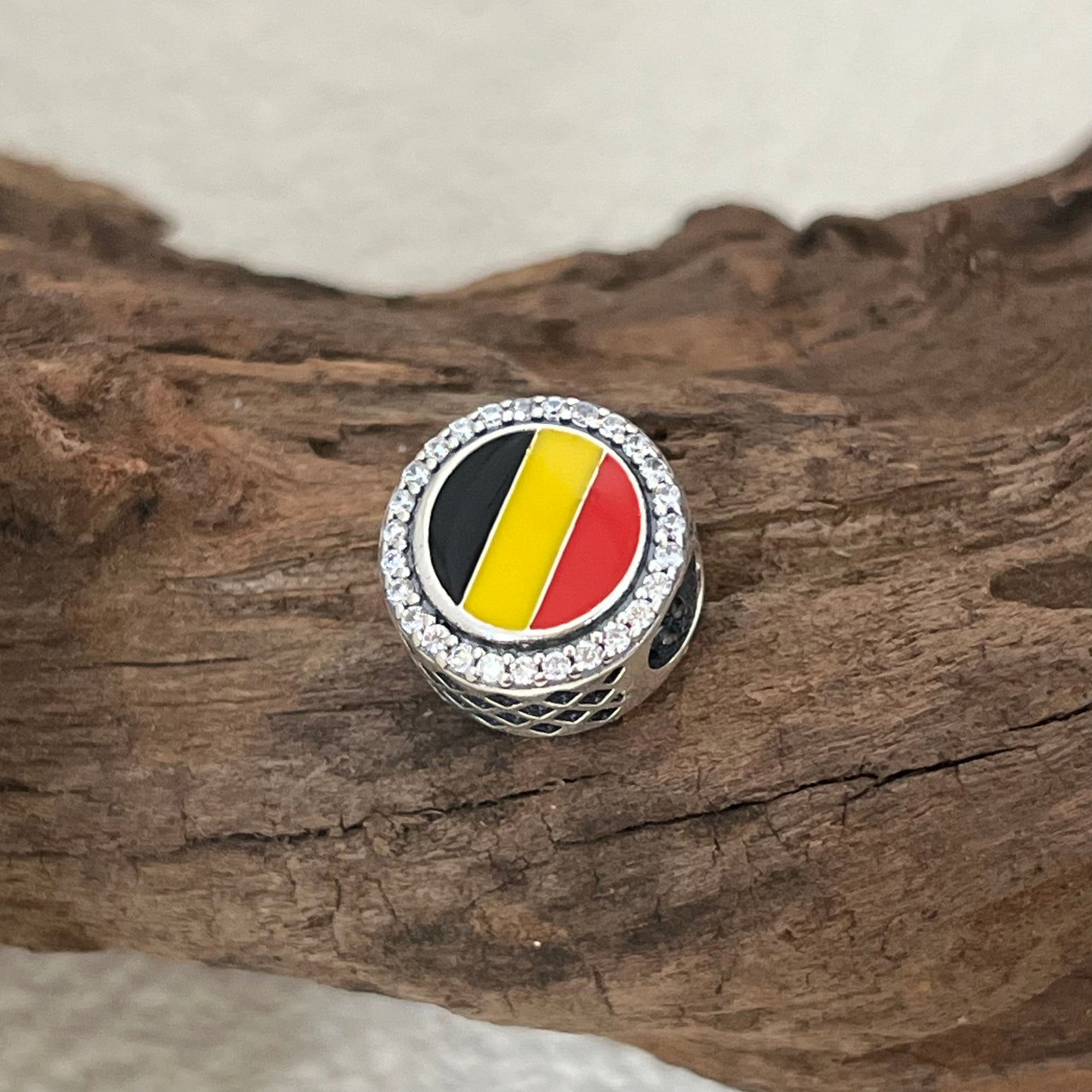 Belgium Flag Exclusive Bead Charm for Pandora Bracelet