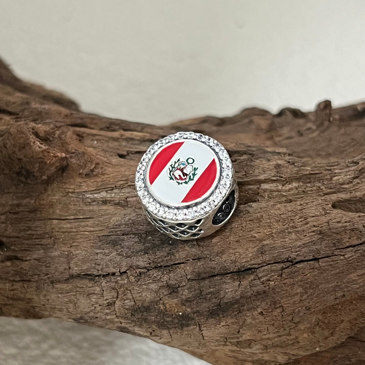 Peru Flag Exclusive Bead Charm for Pandora Bracelet