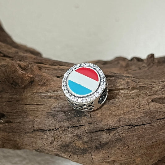 Luxembourg Flag Exclusive Bead Charm for Pandora Bracelet