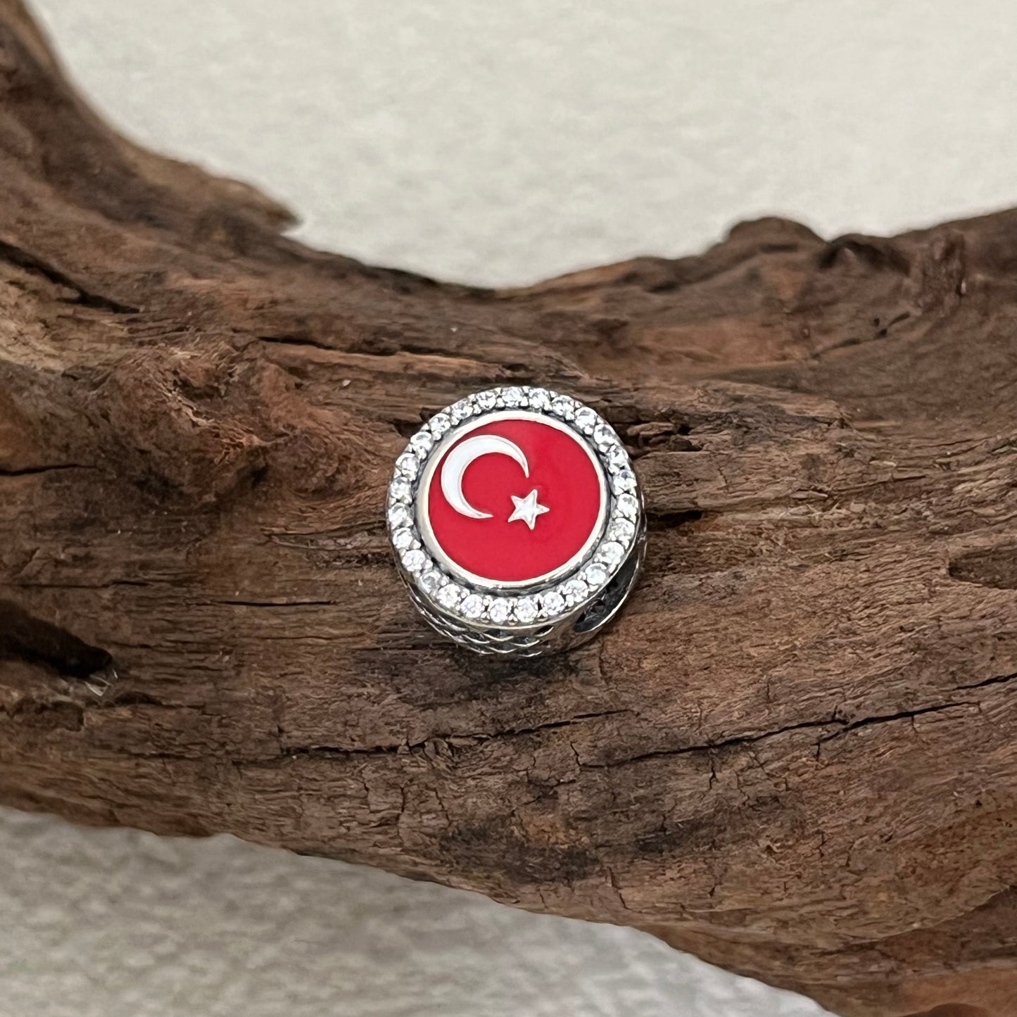 Turkey Flag Exclusive Bead Charm for Pandora Bracelet