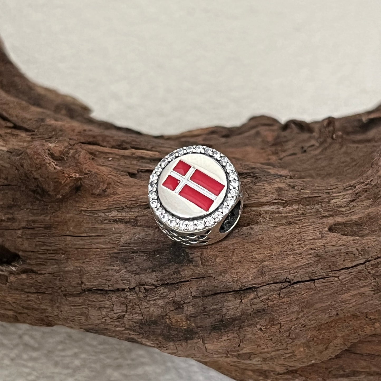 Denmark Flag Exclusive Bead Charm for Pandora Bracelet