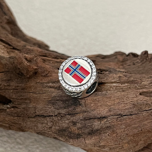 Norway Flag Exclusive Bead Charm for Pandora Bracelet