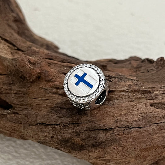 Finland Flag Exclusive Bead Charm for Pandora Bracelet