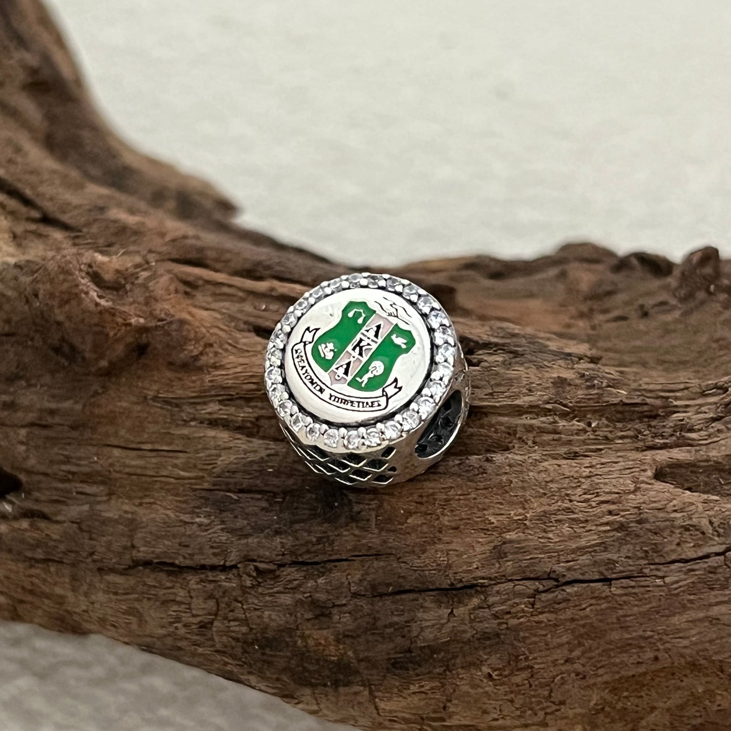 Alpha Kappa Alpha Flag A.K.A Exclusive Bead Charm for Pandora Bracelet