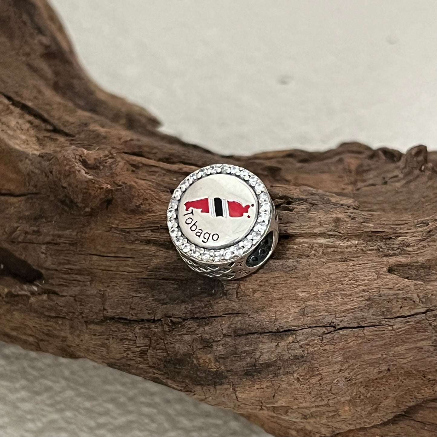 Republic of Trinidad and Tobago Flag & Map Exclusive Bead Charm for Pandora Bracelet