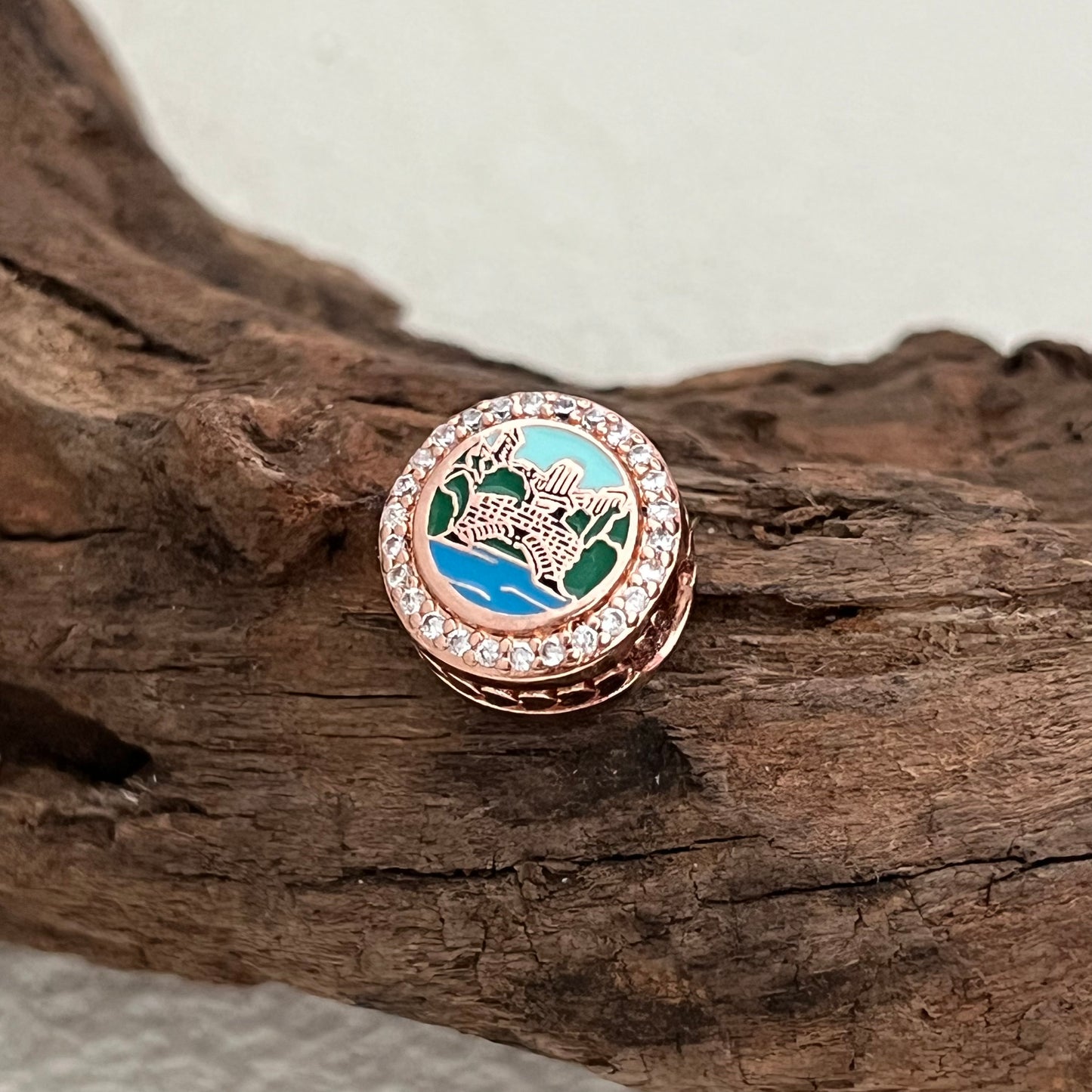 The Heart of New York City-Rose Gold Plating Exclusive Bead Charm for Pandora Bracelet