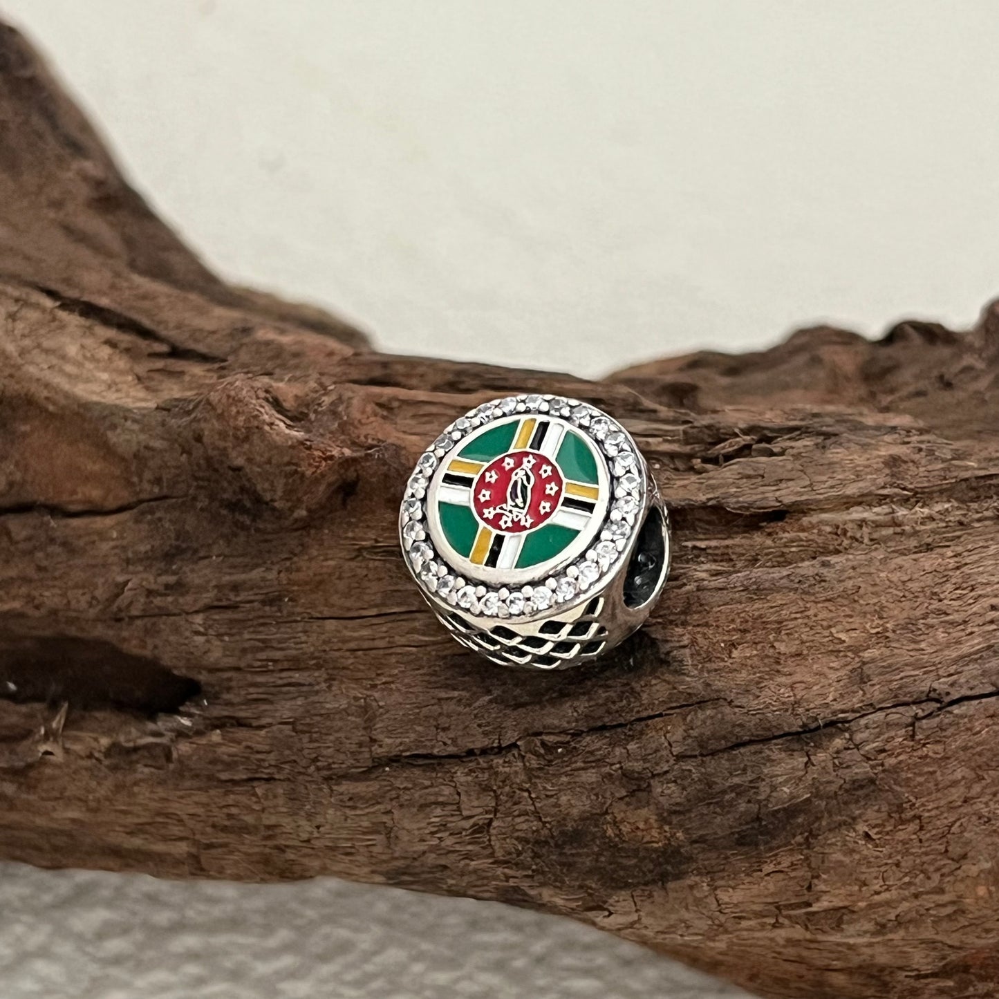 Dominica Flag Exclusive Bead Charm for Pandora Bracelet