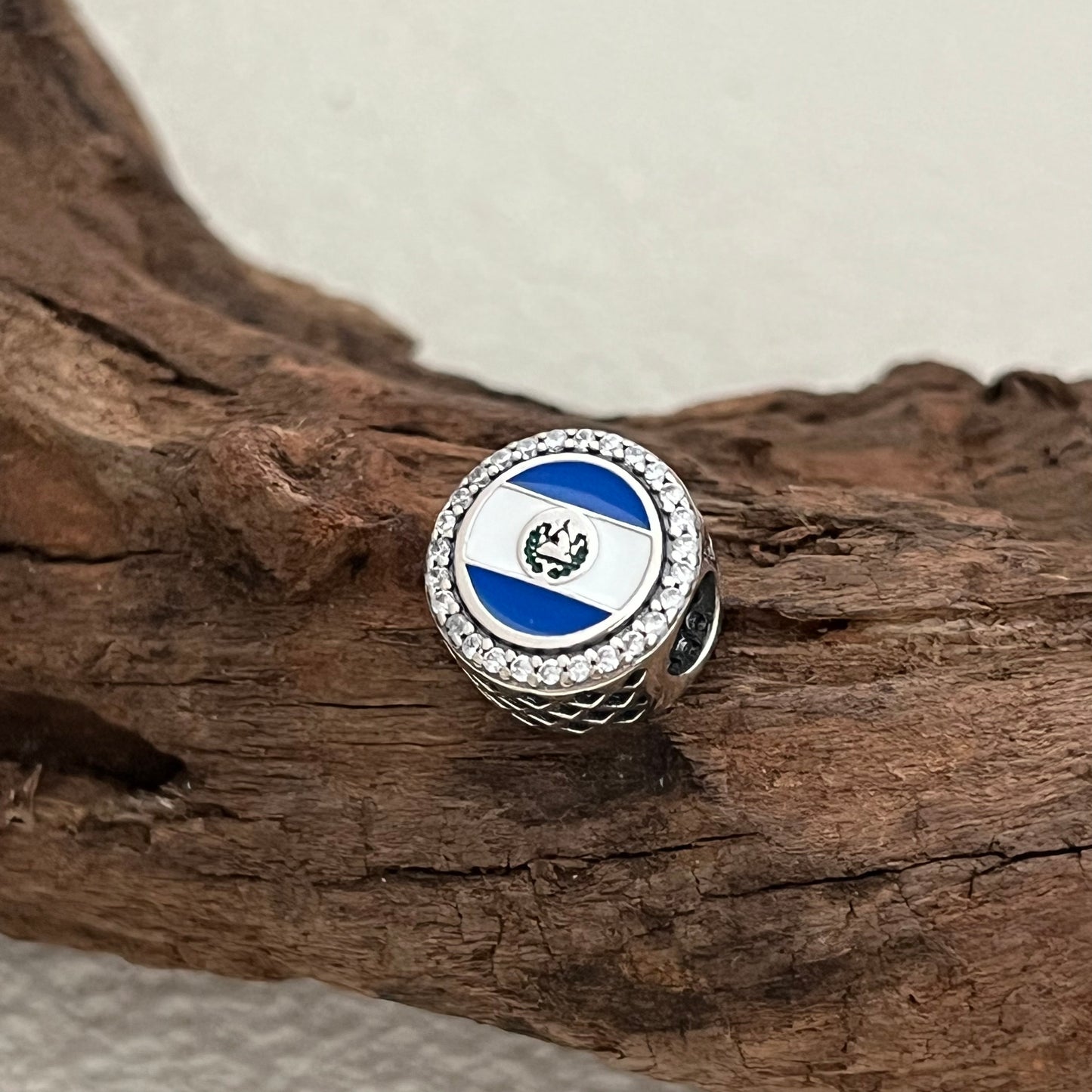 El Salvador Flag Exclusive Bead Charm for Pandora Bracelet