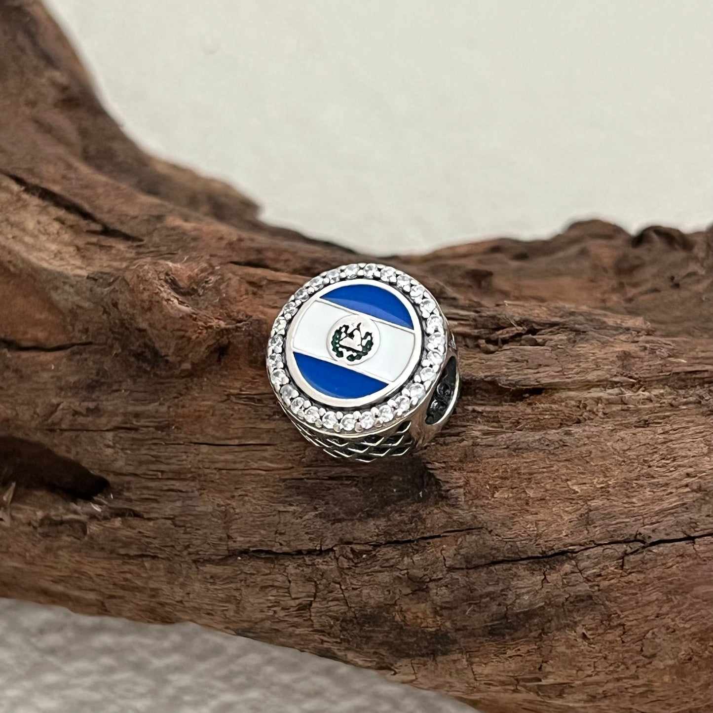 El Salvador Flag Exclusive Bead Charm for Pandora Bracelet