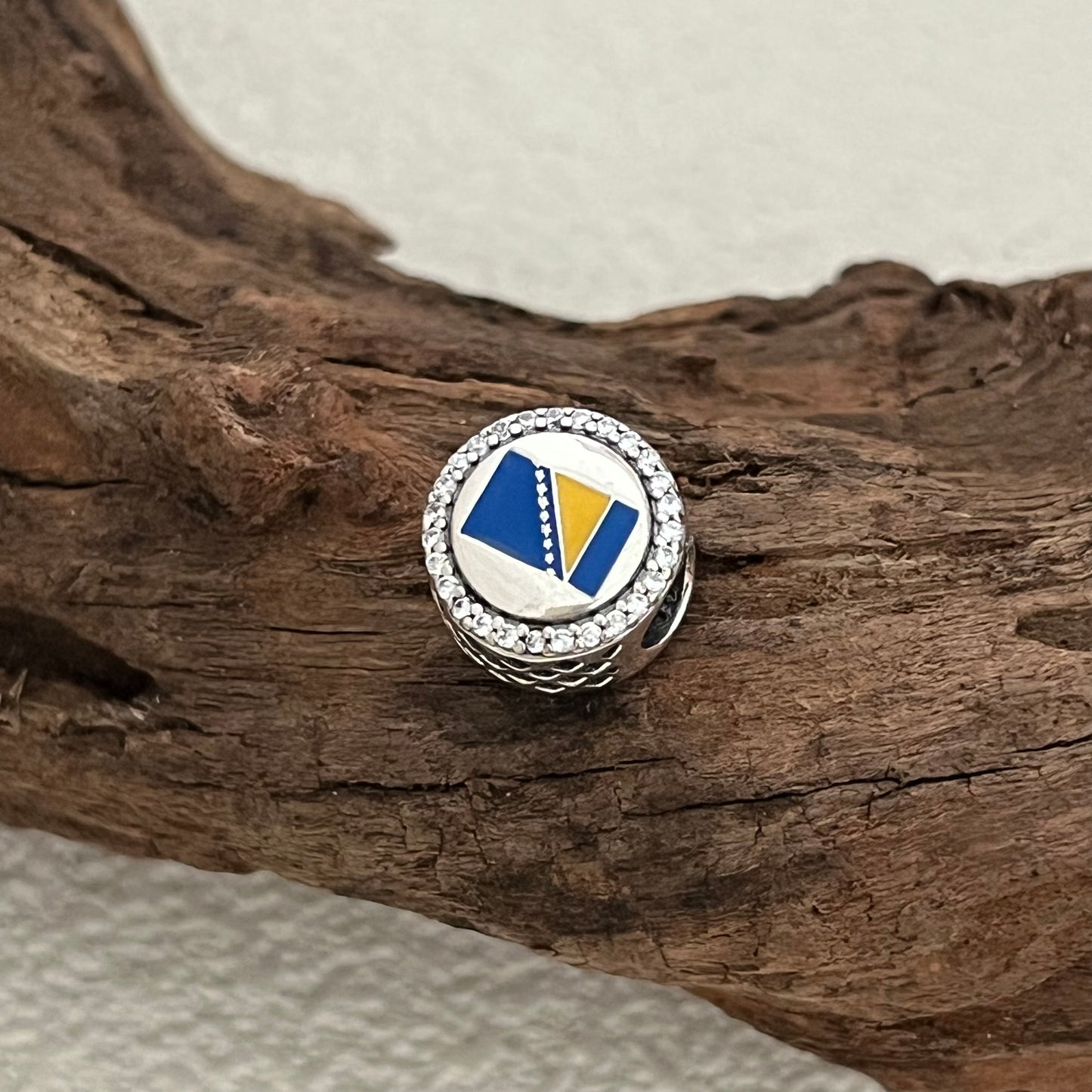 Bosnia and Herzegovina Flag Exclusive Bead Charm for Pandora Bracelet