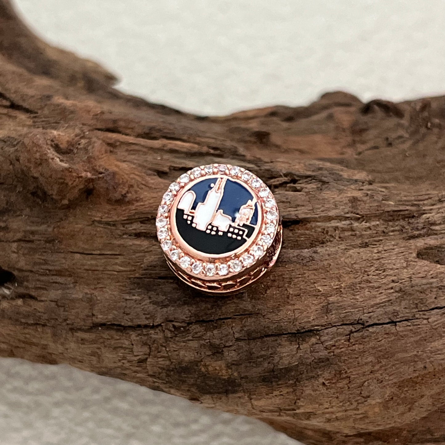 Chicago Exclusive Bead Charm Rose Gold for Pandora Bracelet