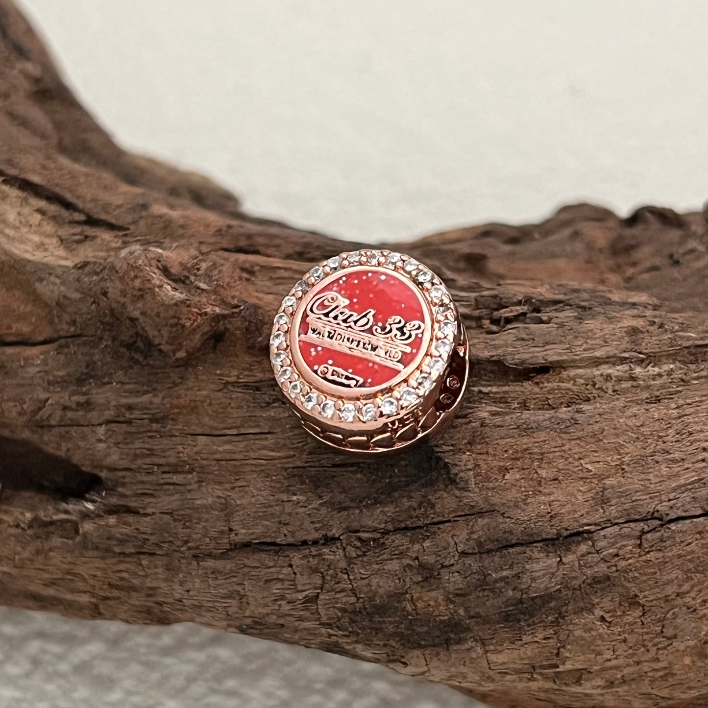 Pandora Club 33 Exclusive Bead Charm Rose Gold Plating for Pandora Bracelet