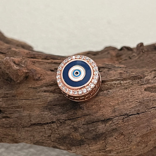 Evil Eye Exclusive Bead Charm Rose Gold Plating for Pandora Bracelet
