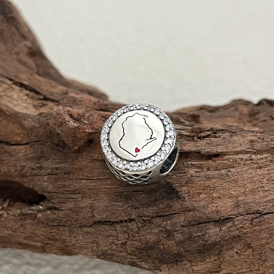 Pandora Wisconsin Map Exclusive Bead Charm for Pandora Bracelet