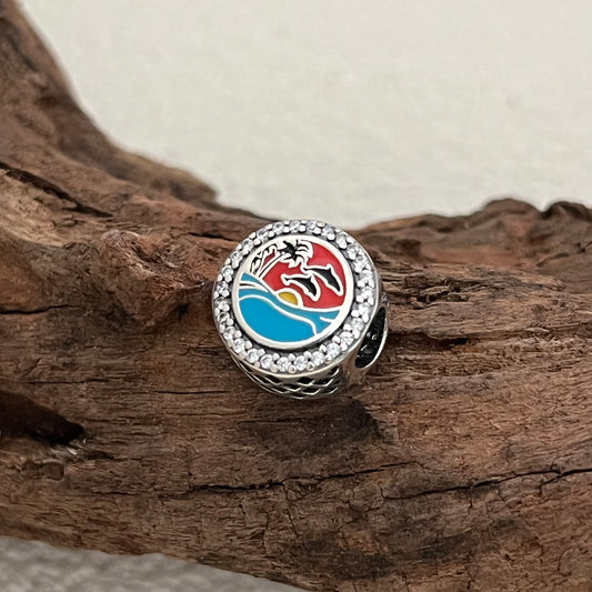 Pandora Beach Exclusive Bead Charm Puerto Rico/ St. Thomas/ Bahamas/ St. Maarten/ Aruba/ Clearwater.FL/ Miami/ Hawaii