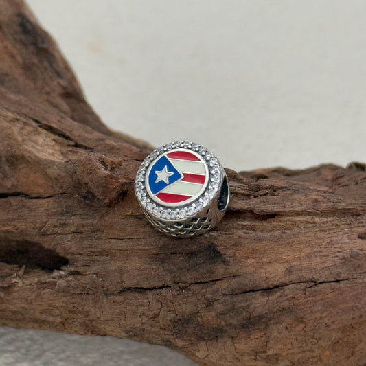 Puerto Rico Flag Exclusive Bead Charm S925 Silver for Pandora Bracelet