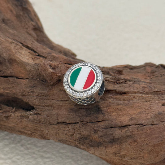 Italy Flag Exclusive Bead Charm S925 Silver for Pandora Bracelet