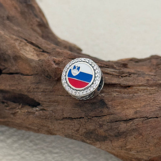 Slovenia Flag Exclusive Bead Charm S925 Silver for Pandora Bracelet