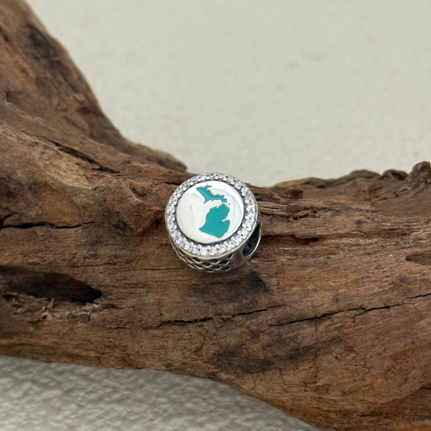 Michigan Map Exclusive Bead Charm S925 Silver for Pandora Bracelet