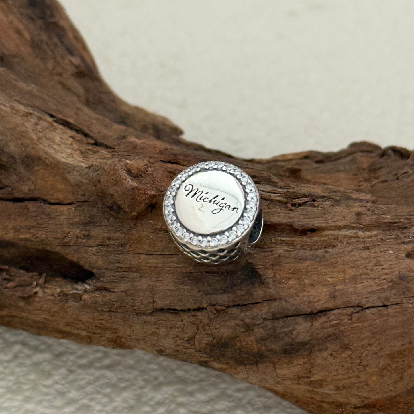 Michigan Map Exclusive Bead Charm S925 Silver for Pandora Bracelet