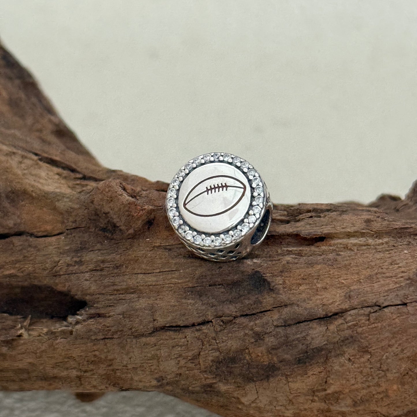 Rugby Football Exclusive Bead Charm S925 Silver for Pandora Bracelet