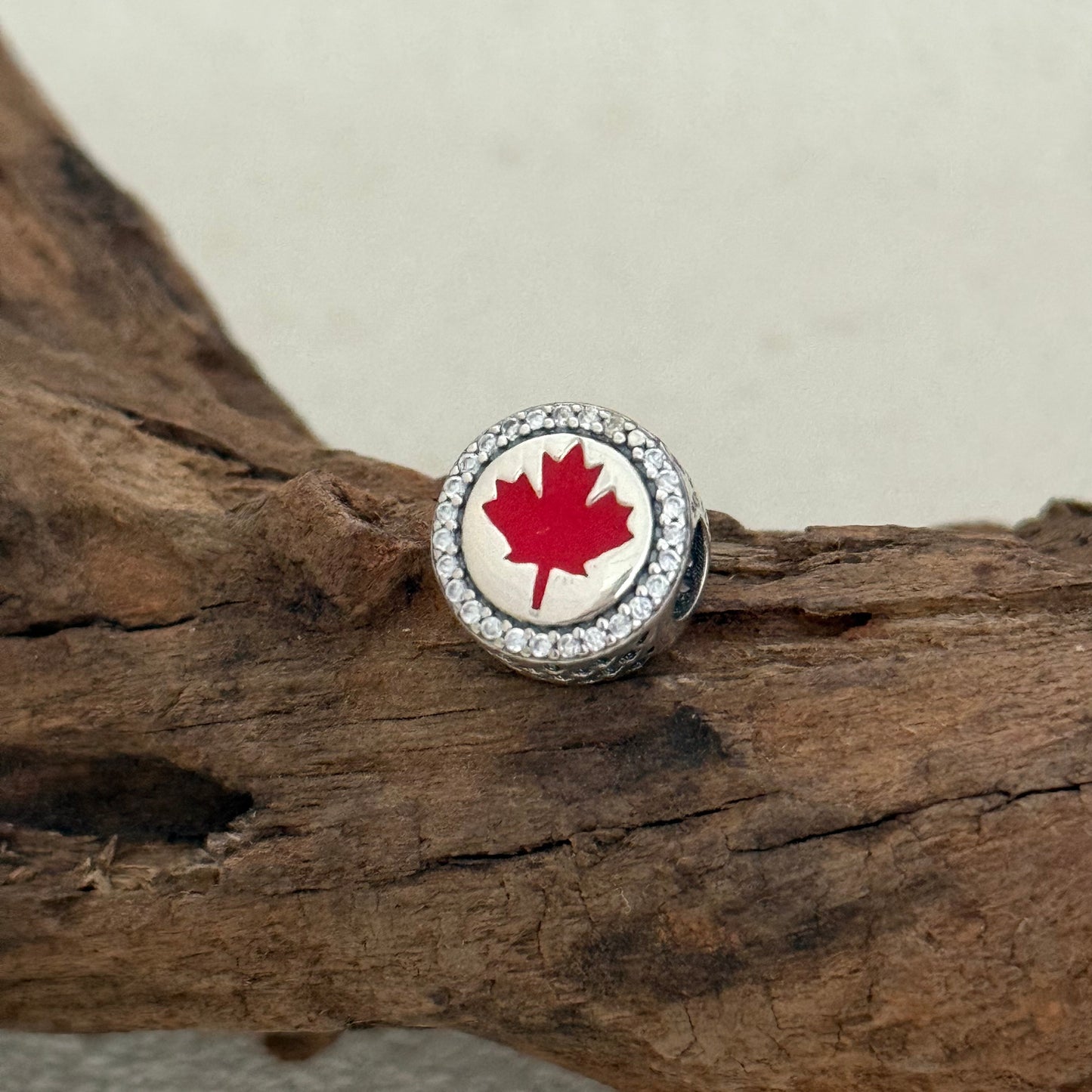 Canada Red Maple leaf Exclusive Bead Charm S925 Silver for Pandora Bracelet
