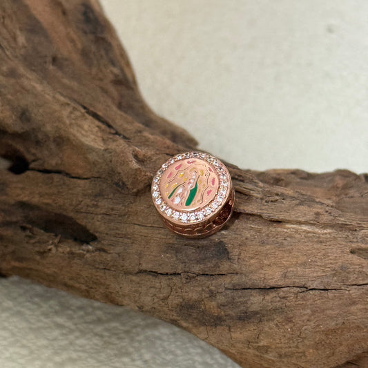 Virgen De Guadalupe Exclusive Bead Charm Rose Gold Plated for Pandora Bracelet