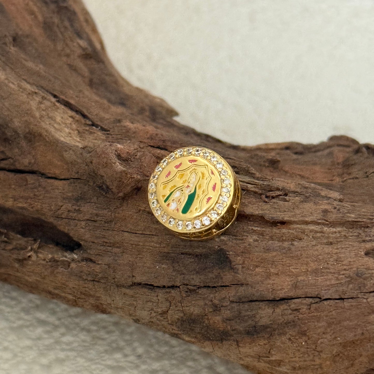 Virgen De Guadalupe Exclusive Bead Charm Gold Plated for Pandora Bracelet
