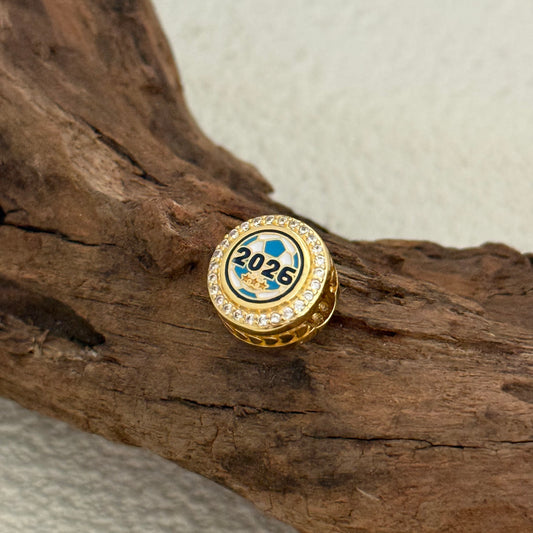 Argentina Soccer 2026 World Cup Exclusive Dangle Charm for Pandora Bracelet- Gold plating