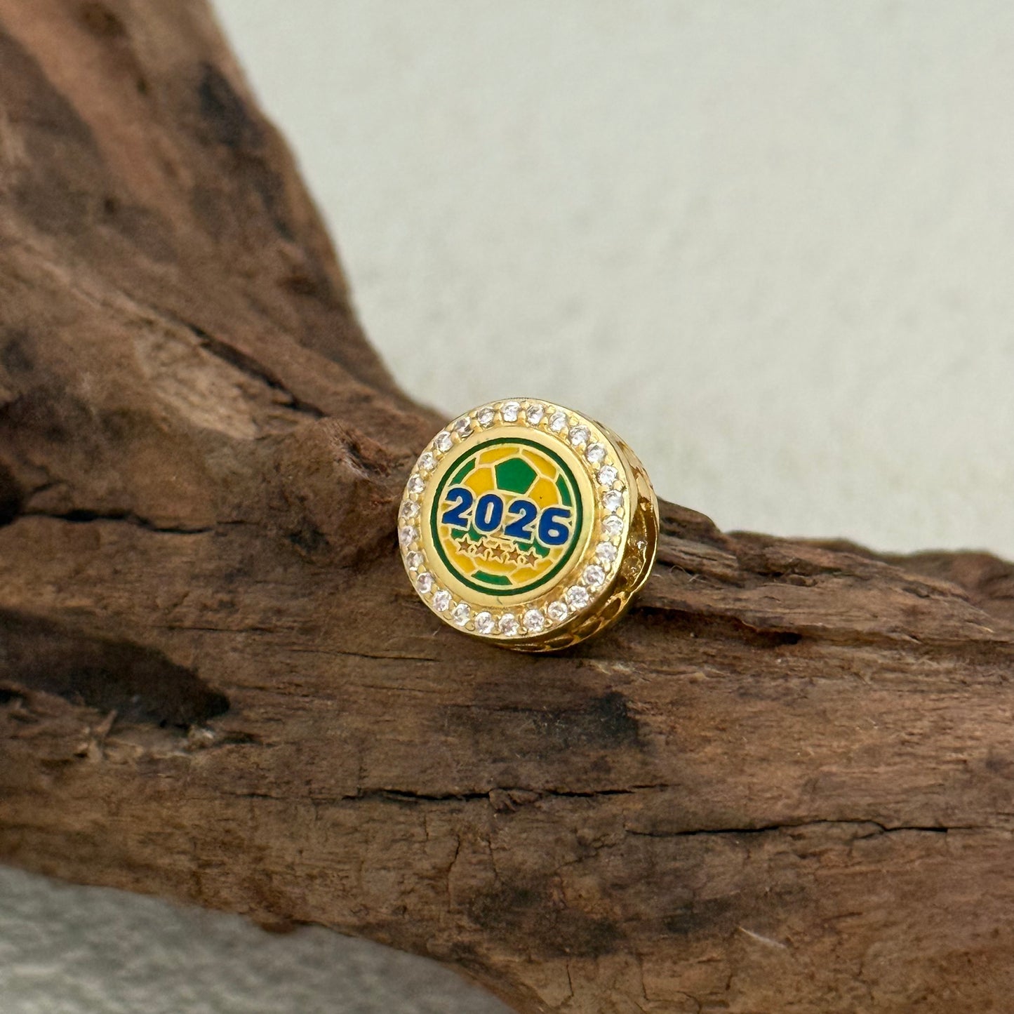 Brazil Soccer 2026 World Cup Exclusive Dangle Charm for Pandora Bracelet- Gold plating