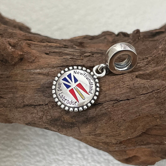 Newfoundland and Labrador Flag Exclusive Dangle Charm Pendant for Pandora Bracelet