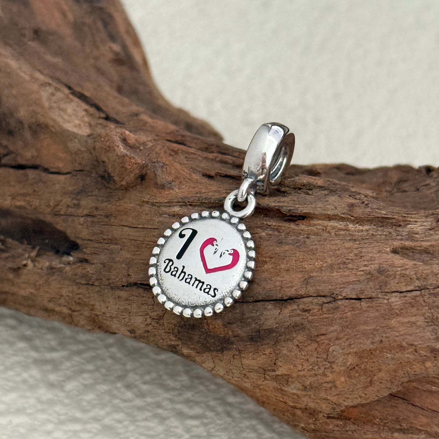 I Love Bahamas Exclusive Dangle Charm Pendant for Pandora Bracelet