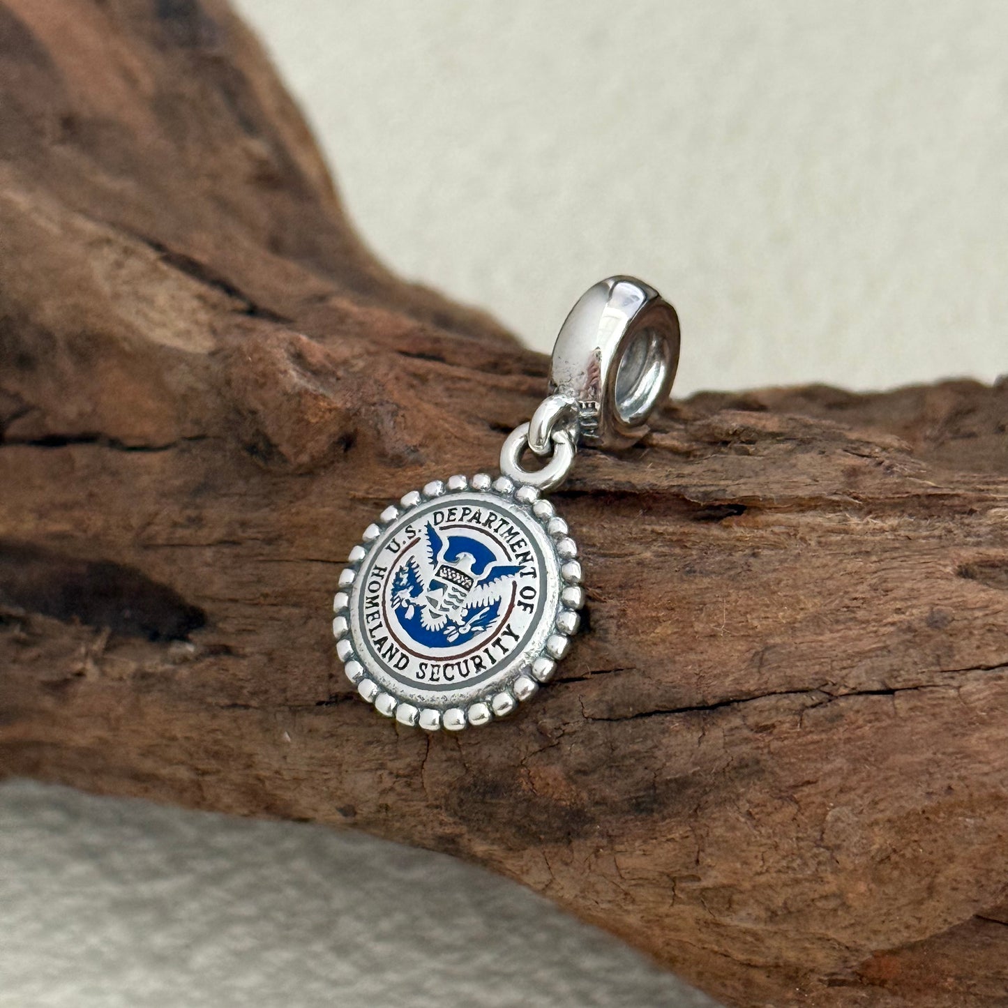 U.S. Department of Homeland security Micro chapter Exclusive Dangle Charm Pendant for Pandora Bracelet