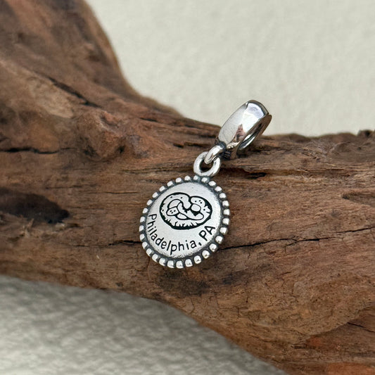 Philadelphia，PA Pretzel Exclusive Dangle Charm Pendant for Pandora Bracelet