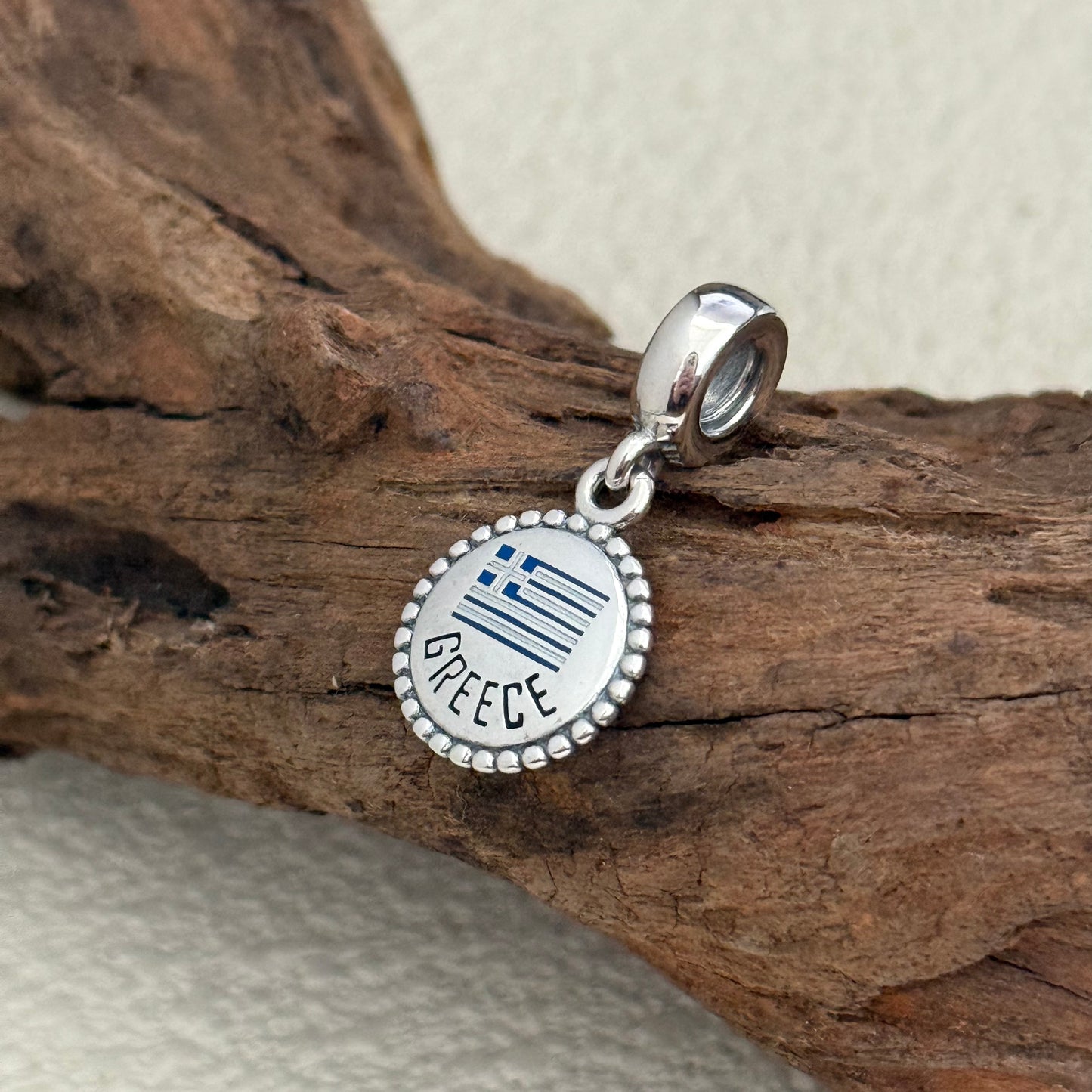 Greece Flag Exclusive Dangle Charm for Pandora Bracelet