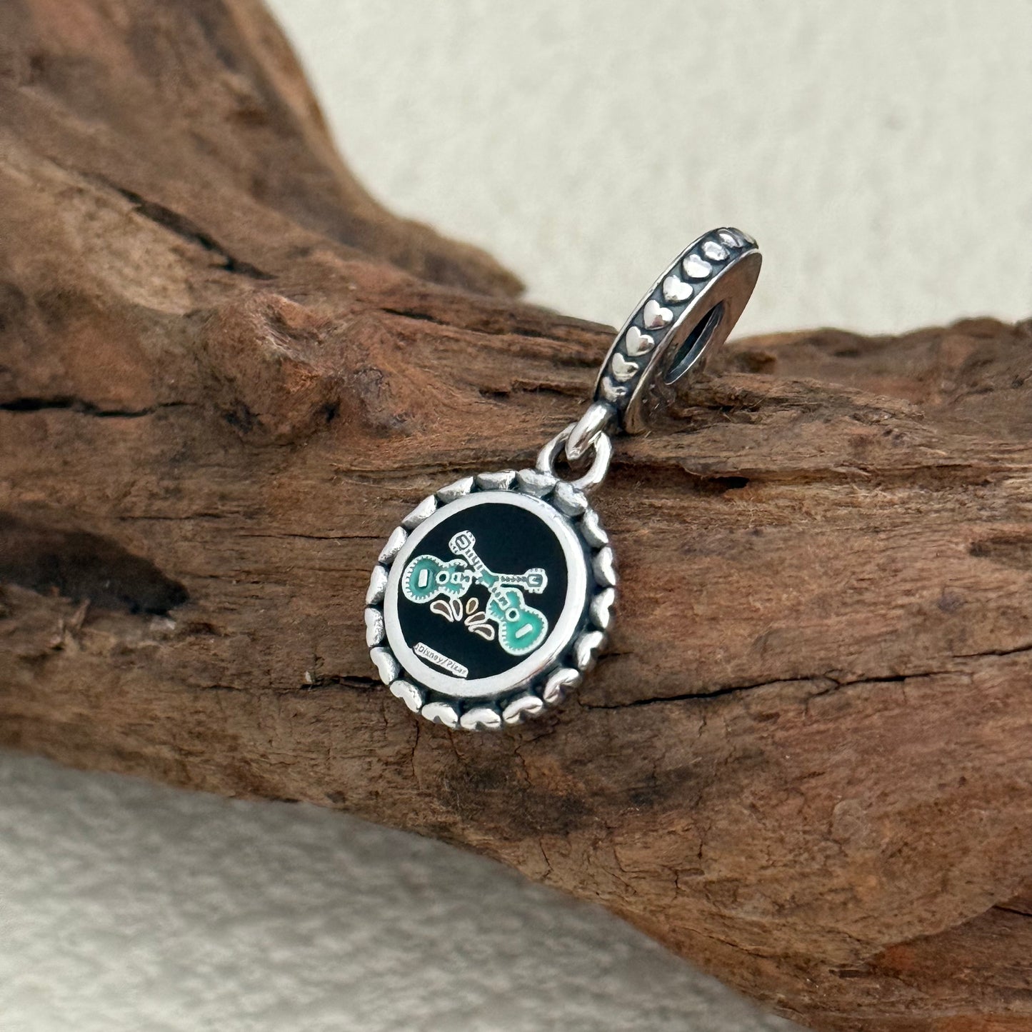 Coco Guitar, Musical, Skull Exclusive Dangle Charm Pendant for Pandora Bracelet