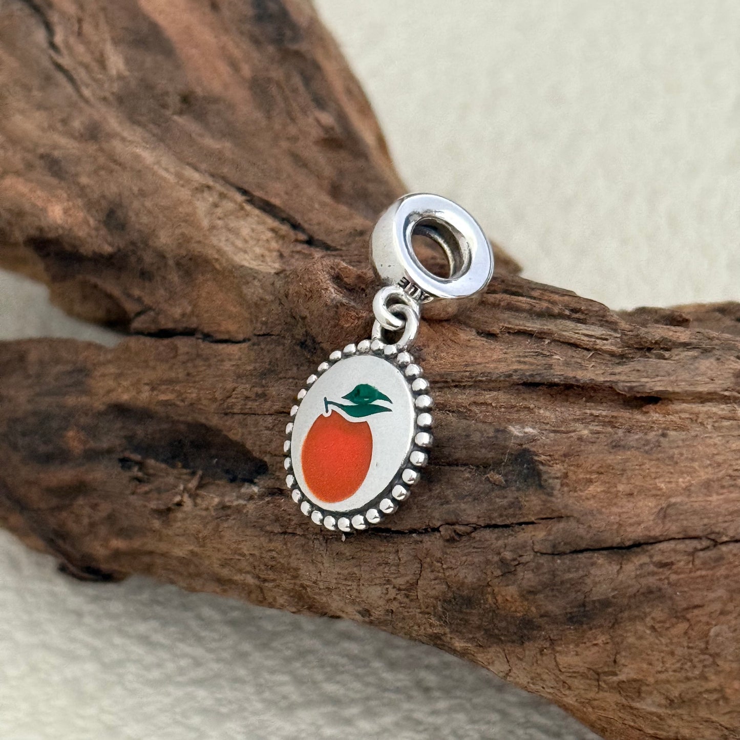 Orange Motif Lucky Exclusive Dangle Charm for Pandora Bracelet